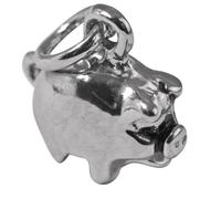 Pendentif - Métal - Porte-bonheur - Argent - 11mm - Oeillet 2,5mm