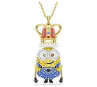 Pendentif Minions King Bob, Pavé, Multicolore, Doré à l’or 18 carats (750/1000) OS