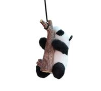 Pendentif miroir de voiture - Accessoire pour animaux en peluche, charmante poupée de panda tortue | Structure douce et créative, clés de voiture, délicieux détails suspendus, squisi