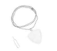 Pendentif moderne Guitarister Essential combinant rangement de médiators transparent avec design tendance et porte-médiator de guitare