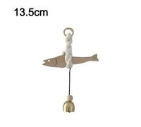 Pendentif Mural De Porte En Bois,Ornement De Poisson D'arbre Ultra-Fin,Léger,Permettant De Gagner De L'espace,Poisson Mural Suspendu,Artisanat De Charme De Pollack - Type Small-Bell-General Brand