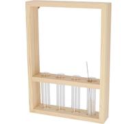 Pendentif mural pour tubes à essai S - 27 cm x 6 cm x 38 cm - Support mural compact pour tubes à essai - Rangement pratique pour les plantes, la décoration & les projets DIY