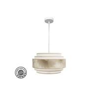 Pendentif Népal 5p 1xe27 Blanc/Or Regx40x40cm