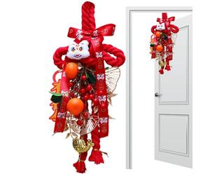 Pendentif nœud chinois - Pompons festifs - Bijoux 2026