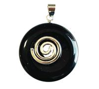Pendentif Obsidienne argentée - PI chinois ou Donut 30mm