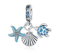 Pendentif Ocean Life Medley, accessoire de bracelet à breloques en argent sterling 925, compatible avec le collier de bracelet Pandora