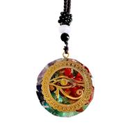 Pendentif Oeil de Ra Collier Orgonite Yoga Méditation Géométrie Sacrée Talisman Richesse Amulette Mystique Porte-Bonheur Potentissimo