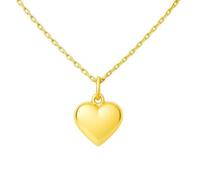Pendentif Or 18 Carats 750-000 Jaune - Coeur - Collier Chaine Dorée Offerte