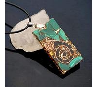 Pendentif Orgone à la main Collier Tourmaline Malachite Cristal Stone Cuivre Energie En Énergie Orgonite Pendentif Guérison Bijoux Décoration de bureau