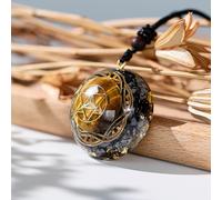 Pendentif orgonite merkaba œil de tigre