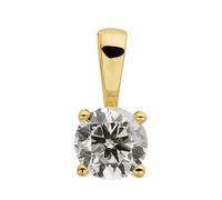 Pendentif Orolino en or jaune 585/- brillant avec 1 lunette. 0,50 ct. H/P2 ro...