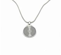 Pendentif Oscillateur multi-ondes Lakhovsky MWO en acier inoxydable 30 mm avec chaîne unisexe en acier inoxydable, taille M, sans pierre précieuse, Medium, Acier inoxydable, Pas de gemme