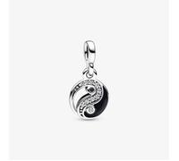 Pendentif - Pandora - ME Mini charm - Yin et Yang - Argent sterling - Émail noir