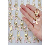 Pendentif papillon en forme de cœur personnalisé, peut être gravé avec l'initiale du nom et une bénédiction/lettre d'amour | Porte-clés en forme de cœur | Charm de sac personnalisé | Cadeaux, porte-cl