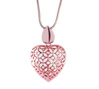 Pendentif parfum cœur doré rose