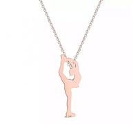 Pendentif Patinage sur Glace Sport Collier Femmes Or Boho Bijoux Patinage Artistique Pendentif Collier Filles Colliers Anniversaire Bijoux cotillons