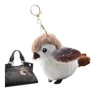 Pendentif Peluch Pour Sc Fourre-Tout - Porte-Clés Moineau Réaliste En Peluche Douce, Accessoire De Sac Mignon | Porte-Clés Animal En Peluche Pour Sac À Main École Portefeuille Cadeau Femme Fille