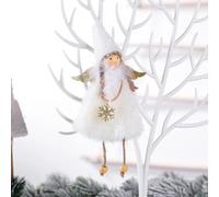 Pendentif Peluche Ange de Noël Décoration pour arbre Spécial Design | Convient pour maison restaurant bar centre commercial Texture douce augmente la joie festive Utilisation répétée pour