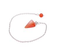 Pendentif Pendule Reiki En Pierre Naturelle, Amulette En Cristal De Guérison, Pierre Précieuse Roche Hexagonale Pyramide Quartz Rose Améthyste Turquoise