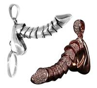 Pendentif pénis érectable drôle, collier sexy en forme de tige créative, collier sexuel personnalisé, ornement cadeau pour hommes, adolescentes et filles ( Color : 2pcs )