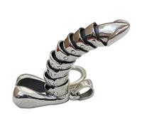 Pendentif pénis organe génital Masculin en Argent Sterling 925 Bijoux Phallus Sexy érotique pour Adultes Hommes Femmes 37mm
