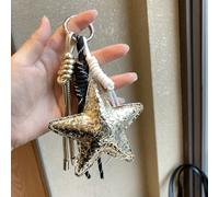 Pendentif Pentagramme doré, accessoire porte-clés Sweet Love, artisanat fait main, cadeau mignon pour les voyages, les vacances, la décoration de sac de mode Y2K, convient aux jeunes garçons, filles, 