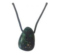 Pendentif percé en azurite malachite