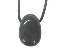 Pendentif percé obsidienne oeil céleste