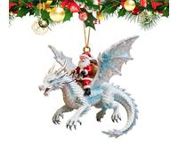 Pendentif Père Noël 2D représentant un dragon chevauchant