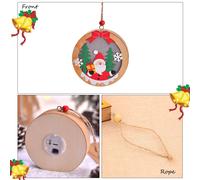 Pendentif Père Noël, Décoration de Noël en Bois à Suspendre