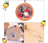 Pendentif Père Noël, Décoration de Noël en Bois à Suspendre