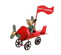 Pendentif Père Noël en fer pour avion de Noël Style antique Décoration à | Design de style antique, Père Noël fantaisiste pour pilote, forme d'avion vintage, accent festif, construction en fer