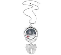 Pendentif Père Noël flocon de neige arbre ailes d'ange rotatif bijoux bijoux