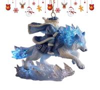 Pendentif Père Noël pour Arbre de Noël | Souvenir suspendu Bidimensionnel | Ornements en Acrylique avec Scène du Père Noël en Traîneau pour les Fêtes | Pour le, le seuil, la