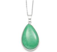 Pendentif personnalisable, collier avec pendentif en cristal, collier délicat en aventurine verte naturelle en forme de goutte d'eau, collier d'amulette Reiki, collier chakra, chaîne d'amitié, bijou