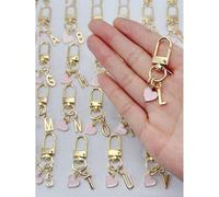 Pendentif personnalisé en forme de cœur, personnalisable (initiale, message/lettre d'amour) | Porte-clés en forme de cœur | breloque de sac personnalisé | Cadeau, porte-clés, accessoires de téléphone 