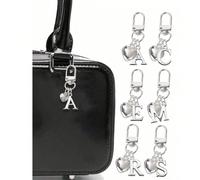 Pendentif personnalisé en forme de cœur, peut être gravé avec une initiale, porte-clés en forme de cœur, breloques de sac personnalisées, cadeau, porte-clés, accessoire de téléphone unique, design min