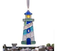 Pendentif Phare - Ornement à Suspendre en Acrylique, décorations Balise Nautique 2D, décoration Murale côtière légère, Fonction de Montage Facile, décoration Murale d'entrée, Accent de Chalet de pla