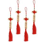 Pendentif Pièce de Monnaie 4 Pièces Feng Shui en Polyester Plusieurs Styles