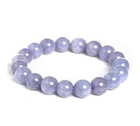Pendentif Pierre Naturelle Violet Immitation Aigue-Marine Calcédoine Perles Bracelet DIY Perles for la Fabrication de Bijoux Création de Bijoux (Size : 8mm)