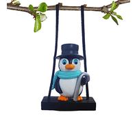 Pendentif pingouin vibrant pour voiture - En résine - Accessoire décoration voiture - Pingouin oscillant Rianpesn