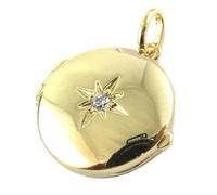 Pendentif Plaqué Or 'Secrets' doré (cassolette) - 19x19 mm [Q1104]