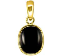 Pendentif plaqué or Sulemani Hakik noir 12,25 carat 11,25 carats de qualité A+ - Pierre précieuse naturelle Sulemani Hakik/Hakeek pour femme et homme S-B0CW35VNMRNAMZ, petite pierre précieuse, Small