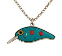 Pendentif poisson - Chaînes de plage pour femmes - Leurre de pêche coloré léger bijou pour voyage femmes hommes