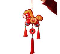 Pendentif Porte-Bonheur brodé Année du Cheval 2026 - Décoration for la Maison du Nouvel an Chinois(Color2)