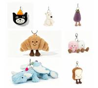 Pendentif porte-clés en peluche de Noël en forme de cacahuète de dessin animé JC, cadeau de Noël Sky Dragon