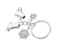 Pendentif Porte-clés Patinage en Alliage de Zinc Argenté