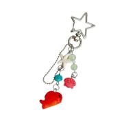 Pendentif porte-clés poisson doré élégant, accessoire à suspendre pour smartphone, breloque polyvalente pour sacs et clés, article de collection