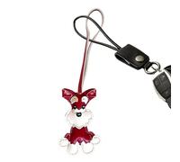 Pendentif porte-clés pour chien - Adorable ornement Schnauzer, porte-clés pour chiot mignon, matériau PU doux, durable et léger, mini breloque de sac pour chiots portables | Parfait pour les sacs à ma