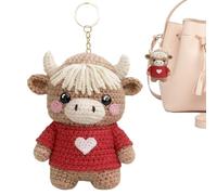 Pendentif porte-monnaie en forme de vache | Décoration romantique mignonne - Pendentif de sac - Pour cadeau de Noël, anniversaire, fête, prix - Sac à dos adolescent, enfant, adulte, femme,